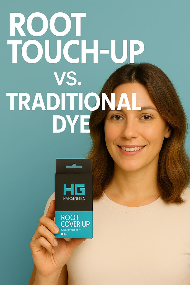 hair genetics root cover up vs traditional dye